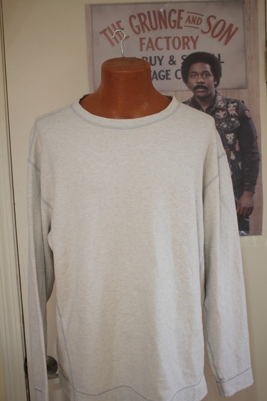 Tommy Bahama Long Sleeve Shirt Mens Large Gray Lightweight Knit Casual Lounge